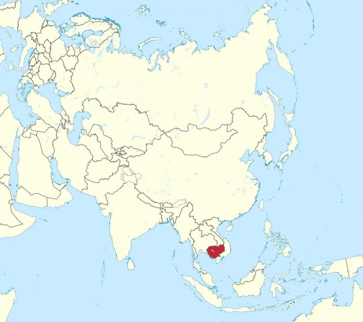 Bản đồ của Campuchia ở châu á