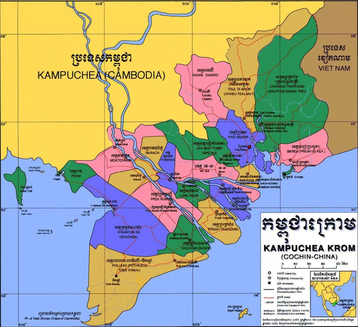bản đồ của campuchia