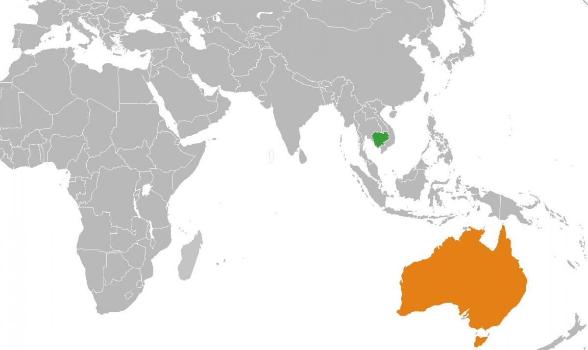 Campuchia bản đồ trong bản đồ thế giới