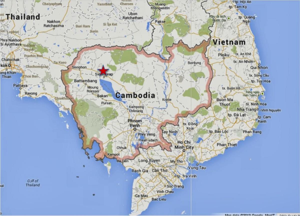 Bản đồ của siem gặt hái Campuchia