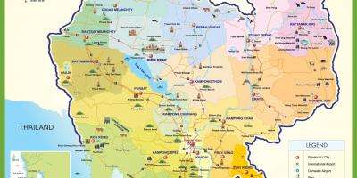Campuchia bản đồ du lịch