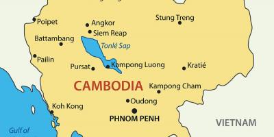 Campuchia thành phố bản đồ