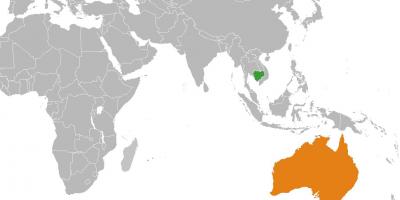 Campuchia bản đồ trong bản đồ thế giới