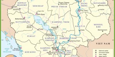 Bản đồ của Campuchia chính trị